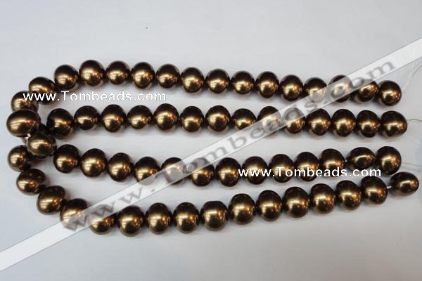 CSB806 15.5 inches 13*15mm oval shell pearl beads wholesale