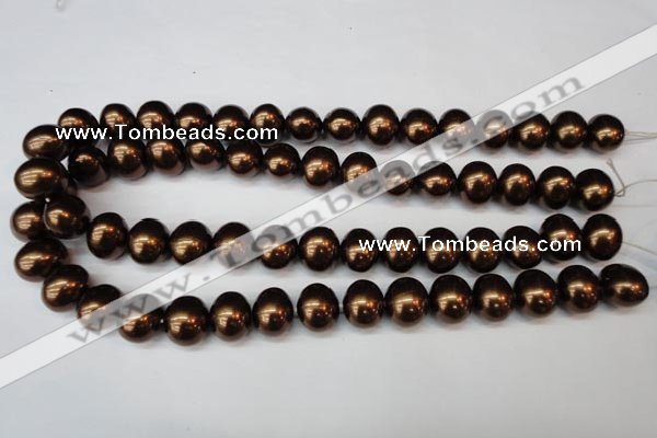 CSB807 15.5 inches 13*15mm oval shell pearl beads wholesale