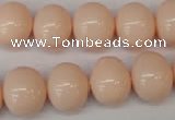 CSB810 15.5 inches 13*15mm oval shell pearl beads wholesale