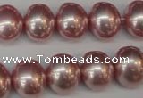 CSB814 15.5 inches 13*15mm oval shell pearl beads wholesale