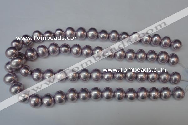 CSB815 15.5 inches 13*15mm oval shell pearl beads wholesale