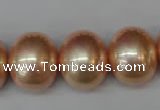 CSB828 15.5 inches 16*19mm oval shell pearl beads wholesale