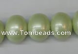 CSB831 15.5 inches 16*19mm oval shell pearl beads wholesale