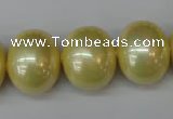 CSB832 15.5 inches 16*19mm oval shell pearl beads wholesale