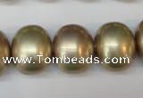 CSB833 15.5 inches 16*19mm oval shell pearl beads wholesale