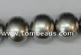 CSB836 15.5 inches 16*19mm oval shell pearl beads wholesale