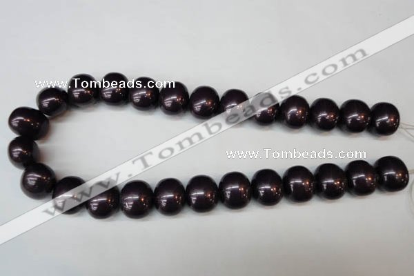 CSB839 15.5 inches 16*19mm oval shell pearl beads wholesale