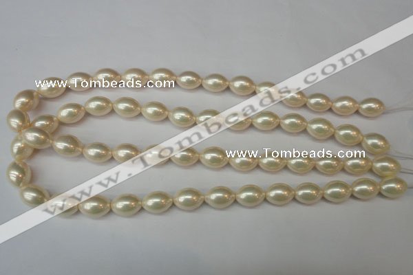 CSB845 15.5 inches 10*14mm rice shell pearl beads wholesale