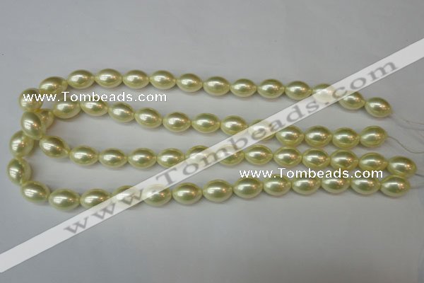 CSB846 15.5 inches 10*14mm rice shell pearl beads wholesale