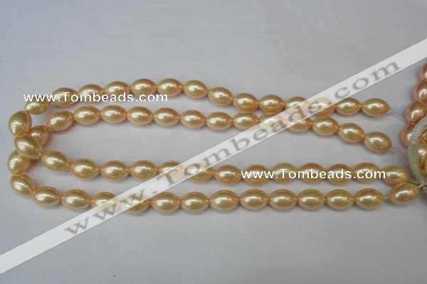 CSB847 15.5 inches 10*14mm rice shell pearl beads wholesale