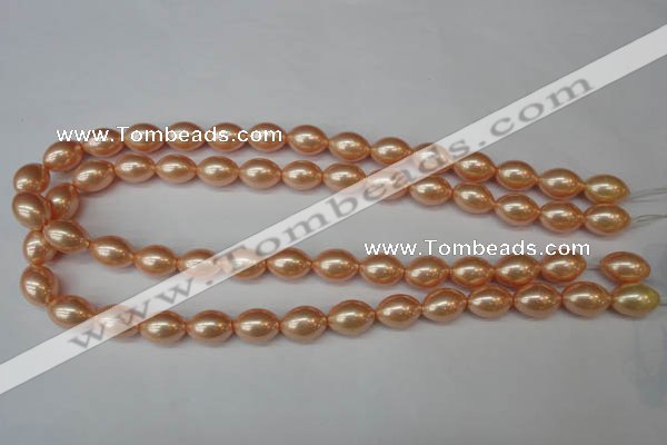 CSB848 15.5 inches 10*14mm rice shell pearl beads wholesale