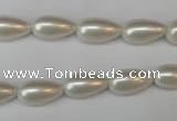 CSB855 15.5 inches 8*14mm teardrop shell pearl beads wholesale