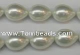 CSB868 15.5 inches 12*16mm teardrop shell pearl beads wholesale