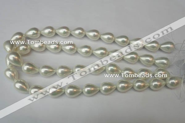 CSB871 15.5 inches 13*18mm teardrop shell pearl beads wholesale