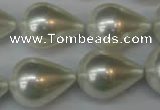 CSB875 15.5 inches 16*22mm teardrop shell pearl beads wholesale