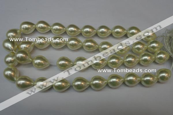 CSB876 15.5 inches 16*22mm teardrop shell pearl beads wholesale