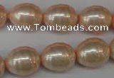 CSB886 15.5 inches 13*16mm whorl teardrop shell pearl beads wholesale