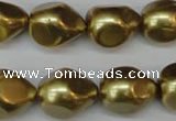 CSB894 15.5 inches 15*20mm teardrop shell pearl beads wholesale