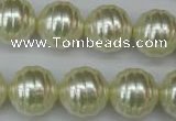 CSB896 15.5 inches 16mm whorl round shell pearl beads wholesale