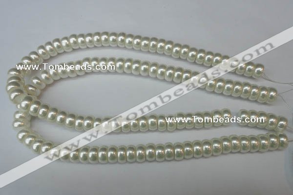 CSB900 15.5 inches 6*12mm rondelle shell pearl beads wholesale