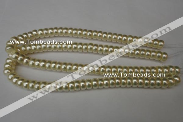 CSB901 15.5 inches 6*12mm rondelle shell pearl beads wholesale