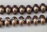 CSB905 15.5 inches 8*12mm rondelle shell pearl beads wholesale