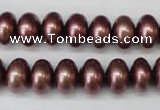 CSB906 15.5 inches 8*12mm rondelle shell pearl beads wholesale