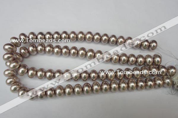 CSB908 15.5 inches 10*14mm rondelle shell pearl beads wholesale