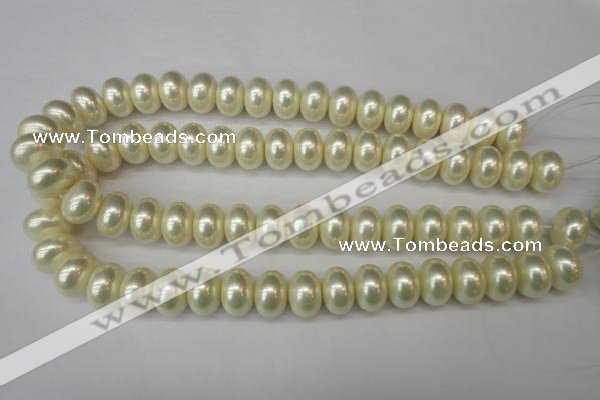 CSB910 15.5 inches 11*15mm rondelle shell pearl beads wholesale