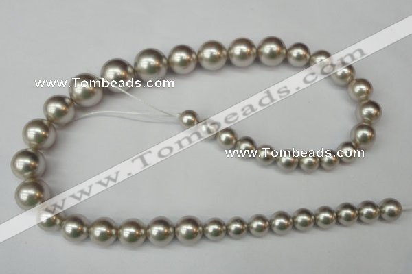 CSB921 15.5 inches 8mm - 14mm round shell pearl beads wholesale