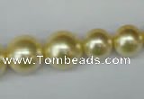 CSB923 15.5 inches 8mm - 14mm round shell pearl beads wholesale