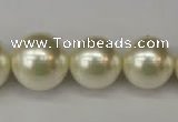 CSB931 15.5 inches 8mm - 16mm round shell pearl beads wholesale