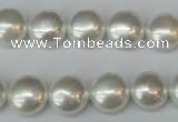 CSB940 15.5 inches 12mm flat round shell pearl beads wholesale