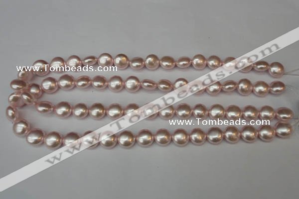 CSB941 15.5 inches 12mm flat round shell pearl beads wholesale