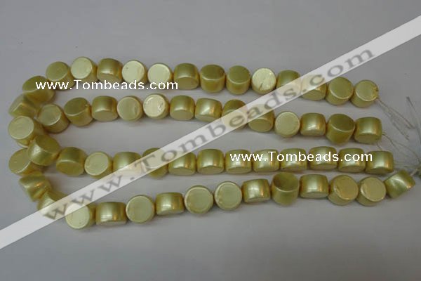 CSB948 15.5 inches 10*14mm drum shell pearl beads wholesale