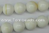 CSB955 15.5 inches 14mm round shell pearl beads wholesale