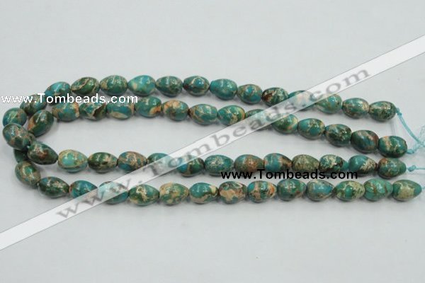 CSE05 15.5 inches 10*14mm teardrop natural sea sediment jasper beads