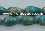 CSE06 15.5 inches 10*20mm teardrop natural sea sediment jasper beads