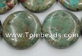 CSE07 15.5 inches 25mm flat round natural sea sediment jasper beads