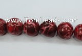 CSE163 15.5 inches 12mm round dyed natural sea sediment jasper beads