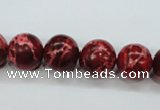 CSE165 15.5 inches 16mm round dyed natural sea sediment jasper beads