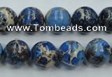 CSE214 15.5 inches 16mm round dyed natural sea sediment jasper beads