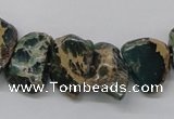 CSE5020 15.5 inches 15*12mm nuggets natural sea sediment jasper chip beads