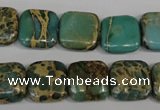 CSE5025 15.5 inches 14*14mm square natural sea sediment jasper beads