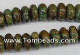 CSE5046 15.5 inches 6*12mm rondelle natural sea sediment jasper beads