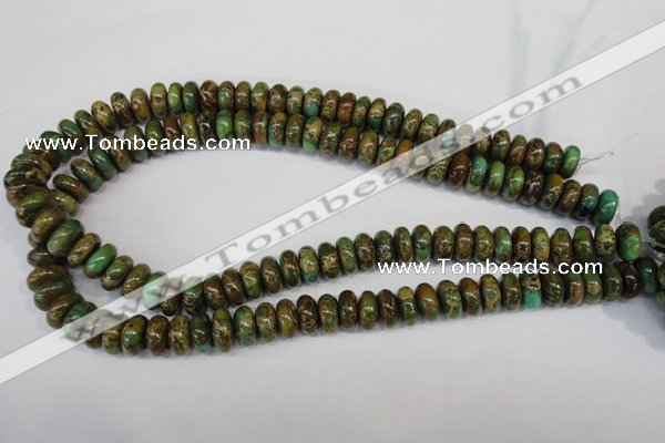 CSE5046 15.5 inches 6*12mm rondelle natural sea sediment jasper beads