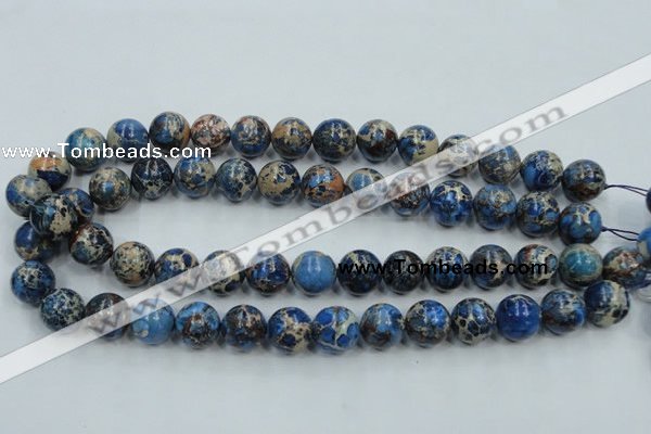 CSE51 15.5 inches 14mm round dyed natural sea sediment jasper beads