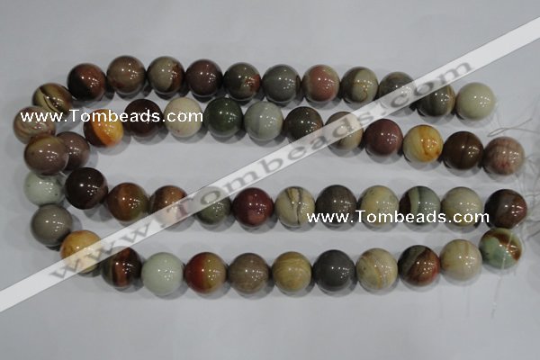 CSE5205 15.5 inches 14mm round sea sediment jasper beads wholesale