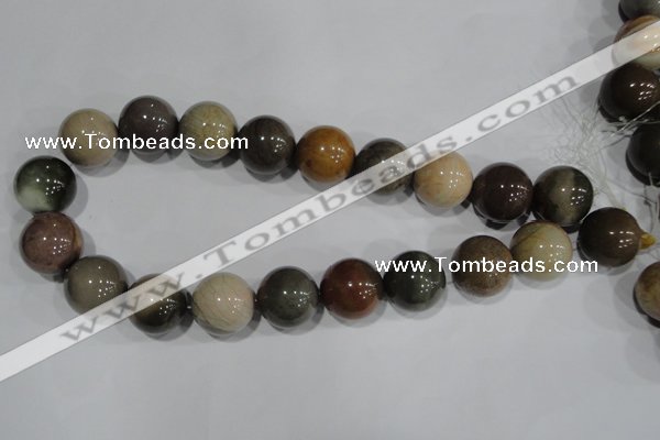 CSE5208 15.5 inches 20mm round sea sediment jasper beads wholesale