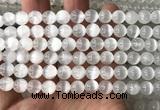 CSE602 15 inches 8mm round selenite beads wholesale